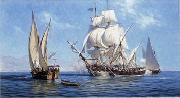 unknow artist Seascape, boats, ships and warships. 99 oil painting reproduction
